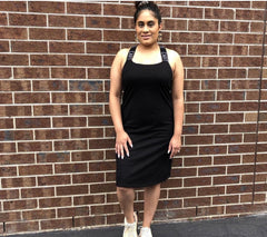 CROSS COURT Dress - BLACK