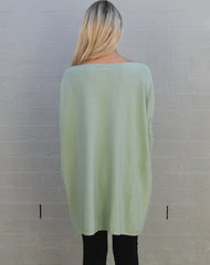 "Chloe" Weekend Jumper   "Mint Boat Neck Style"