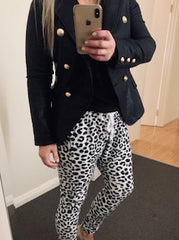 Palermo Blazer    - Black Pu leatherette