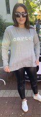 CARTEL BEADED SWEATER - GREY MARLE